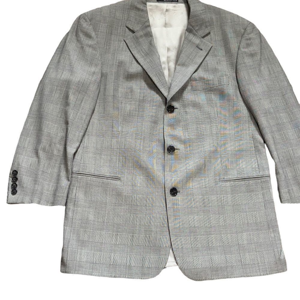 HUGO BOSS Plaid 3-Button Suit Jacket Sz 42R - Picture 5 of 14